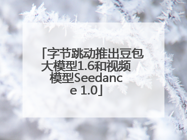 字节跳动推出豆包大模型1.6和视频模型Seedance 1.0
