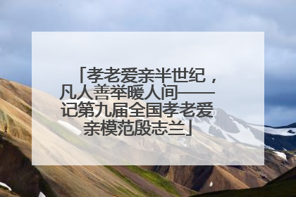 孝老爱亲半世纪，凡人善举暖人间——记第九届全国孝老爱亲模范殷志兰