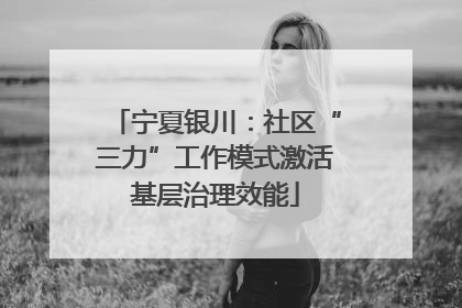 宁夏银川：社区“三力”工作模式激活基层治理效能