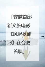安徽首部新文旅电影《风起秋浦河》在合肥首映