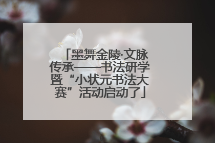 墨舞金陵·文脉传承——书法研学暨“小状元书法大赛”活动启动了