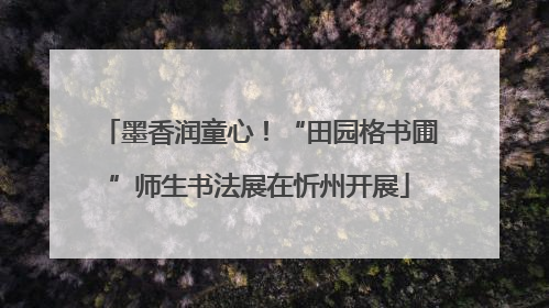 墨香润童心！“田园格书圃”师生书法展在忻州开展