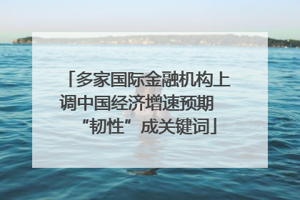 多家国际金融机构上调中国经济增速预期 “韧性”成关键词