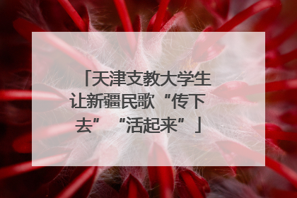 天津支教大学生让新疆民歌“传下去”“活起来”