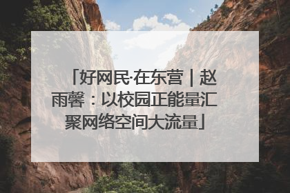 好网民·在东营｜赵雨馨：以校园正能量汇聚网络空间大流量