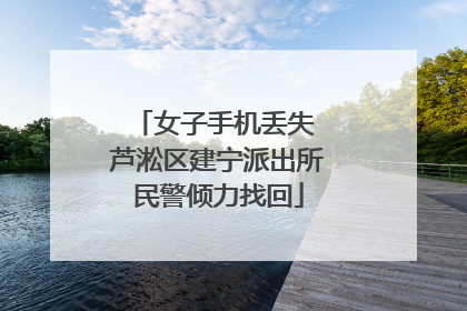 女子手机丢失 芦淞区建宁派出所民警倾力找回