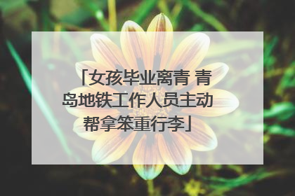 女孩毕业离青 青岛地铁工作人员主动帮拿笨重行李