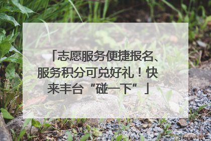 志愿服务便捷报名、服务积分可兑好礼！快来丰台“碰一下”