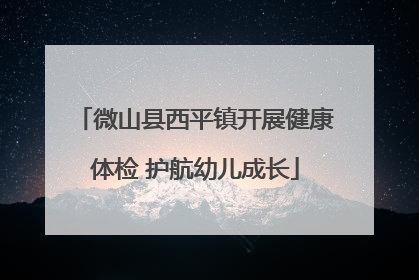 微山县西平镇开展健康体检 护航幼儿成长