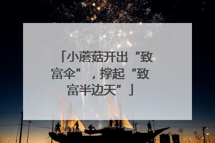 小蘑菇开出“致富伞”，撑起“致富半边天”