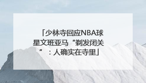 少林寺回应NBA球星文班亚马“剃发闭关”：人确实在寺里