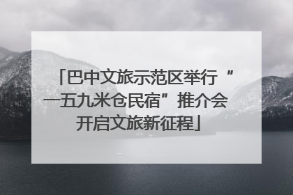 巴中文旅示范区举行“一五九米仓民宿”推介会 开启文旅新征程