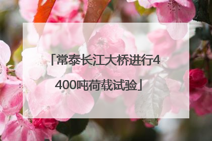 常泰长江大桥进行4400吨荷载试验