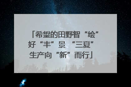 希望的田野智“绘”好“丰”景 “三夏”生产向“新”而行