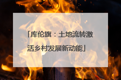 库伦旗：土地流转激活乡村发展新动能