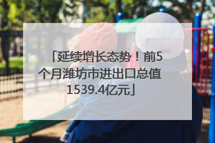 延续增长态势！前5个月潍坊市进出口总值1539.4亿元