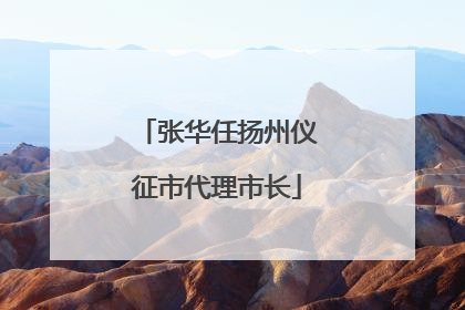 张华任扬州仪征市代理市长