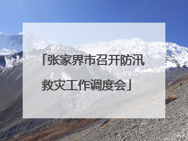 张家界市召开防汛救灾工作调度会