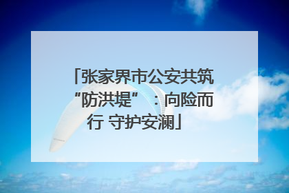 张家界市公安共筑“防洪堤”：向险而行 守护安澜