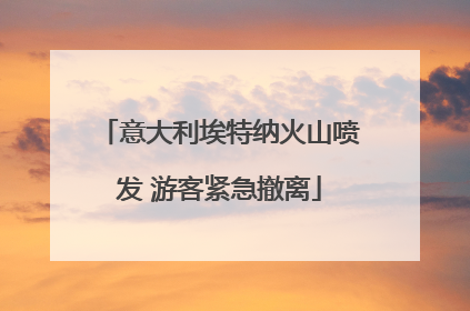 意大利埃特纳火山喷发 游客紧急撤离