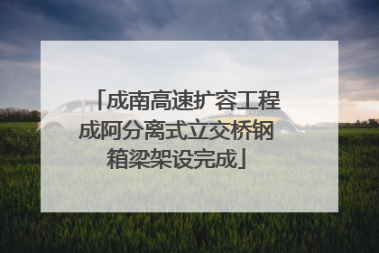 成南高速扩容工程成阿分离式立交桥钢箱梁架设完成