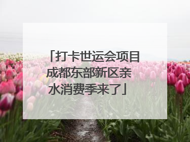 打卡世运会项目 成都东部新区亲水消费季来了