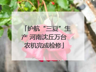 护航“三夏”生产 河南沈丘万台农机完成检修