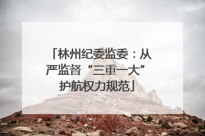 林州纪委监委：从严监督“三重一大” 护航权力规范