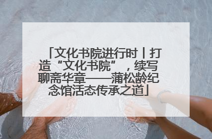 文化书院进行时丨打造“文化书院”，续写聊斋华章——蒲松龄纪念馆活态传承之道