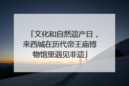 文化和自然遗产日，来西城在历代帝王庙博物馆里遇见非遗