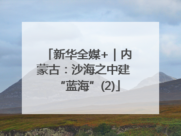 新华全媒+｜内蒙古：沙海之中建“蓝海”(2)