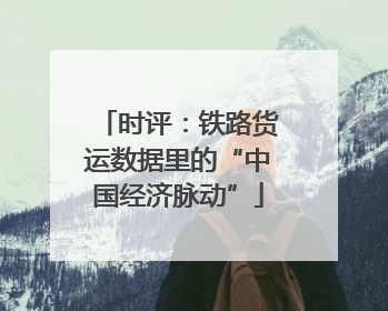 时评：铁路货运数据里的“中国经济脉动”