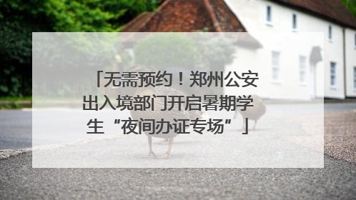 无需预约！郑州公安出入境部门开启暑期学生“夜间办证专场”