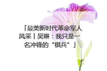 最美新时代革命军人风采丨吴琳：我只是一名冲锋的“棋兵”