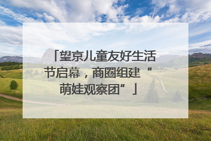 望京儿童友好生活节启幕，商圈组建“萌娃观察团”
