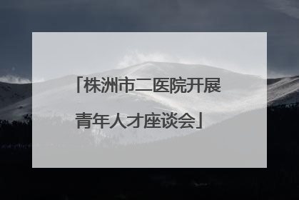 株洲市二医院开展青年人才座谈会