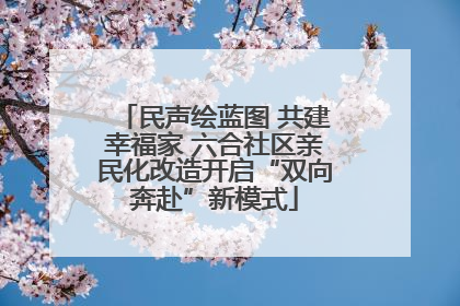 民声绘蓝图 共建幸福家 六合社区亲民化改造开启“双向奔赴”新模式