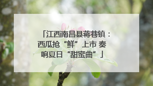 江西南昌县蒋巷镇：西瓜抢“鲜”上市 奏响夏日“甜蜜曲”