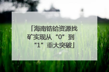 海南锆铪资源找矿实现从“0”到“1”重大突破