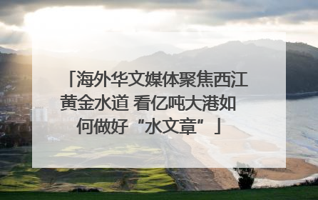 海外华文媒体聚焦西江黄金水道 看亿吨大港如何做好“水文章”