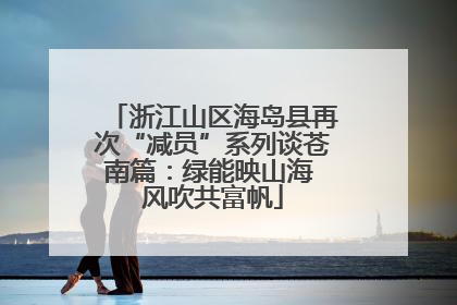 浙江山区海岛县再次“减员”系列谈苍南篇：绿能映山海 风吹共富帆
