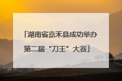 湖南省嘉禾县成功举办第二届“刀王”大赛