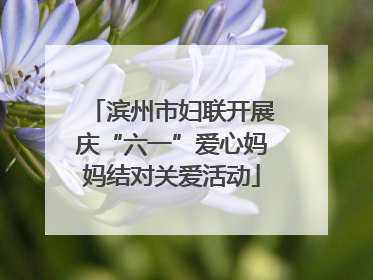 滨州市妇联开展庆“六一”爱心妈妈结对关爱活动