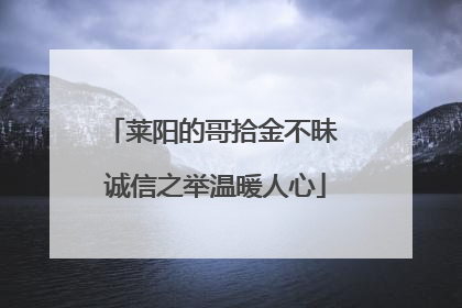 莱阳的哥拾金不昧 诚信之举温暖人心