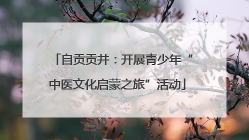 自贡贡井：开展青少年“中医文化启蒙之旅”活动