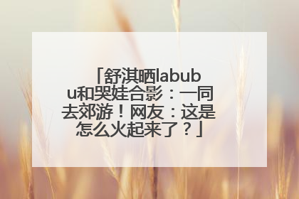 舒淇晒labubu和哭娃合影：一同去郊游！网友：这是怎么火起来了？