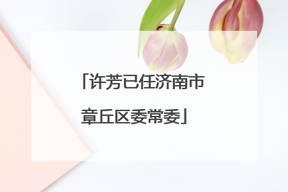 许芳已任济南市章丘区委常委