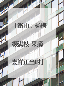 衡山：杨梅缀满枝 采摘尝鲜正当时