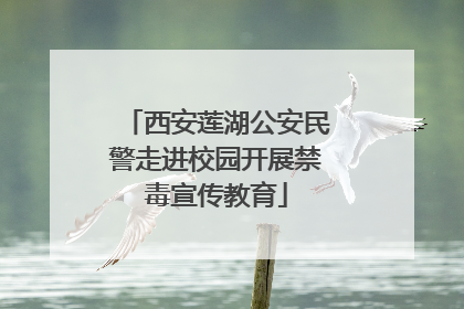 西安莲湖公安民警走进校园开展禁毒宣传教育