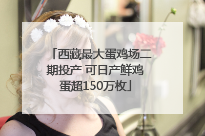 西藏最大蛋鸡场二期投产 可日产鲜鸡蛋超150万枚